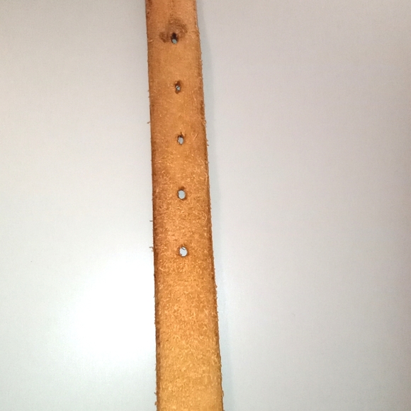 Vintage Hand Crafted Tan Western Tooled Leather Name "Mary" Women's Belt Size 32 - Picture 10 of 13